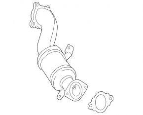 Intake pipe with catalytic converter Chevrolet Camaro 16- 2.0