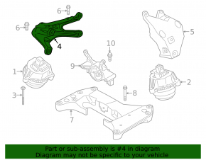 Right Engine Mount Bracket BMW 7 G11 G12 16-22 RWD B58