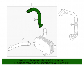Kia EV6 Rear Engine Coolant Hose 22-24
