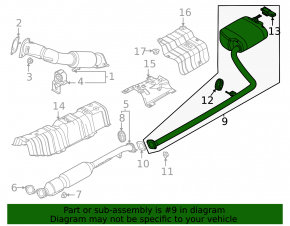 Rear muffler with barrel Kia K5 21-24 FWD 1.6T