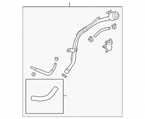Fuel filler neck of Hyundai Santa FE 21-23