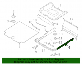 Trunk floor bracket right Volvo XC60 18-23