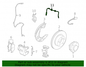 Front left brake hose BMW 1 E82 08-13 RWD