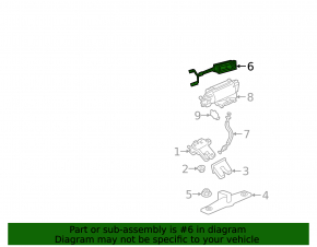 External trunk handle with button for VW Atlas 18-22 with camera