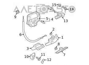 Audi Q4 e-tron 22-25 trunk lock actuator