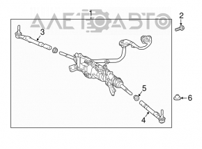 Steering rod with tip right Lexus LS500 18-20