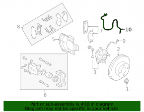 Front left ABS sensor for Nissan Cube 09-14