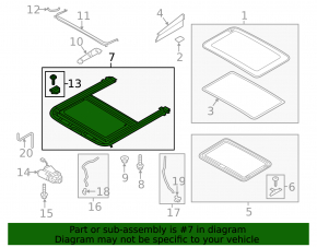 Hatch mechanism frame Audi A6 C7 12-18
