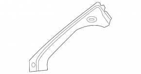 Left trunk lid gutter trim for Audi A8 10-18 on the body