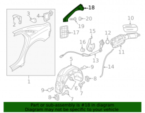 Left trunk lid gutter trim for Audi A8 10-18 on the body