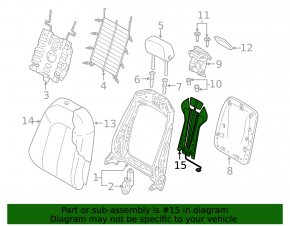 Heated driver's backrest for the Audi E-Tron 19-23