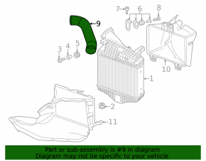 Intercooler pipe, left upper, Audi SQ7 20-25 4.0