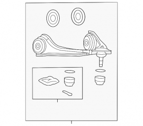 Upper rear left control arm for the 2020 Acura TLX with adaptive suspension