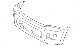 Front bumper bare Toyota Sequoia 08-16 under parking sensor scratch
