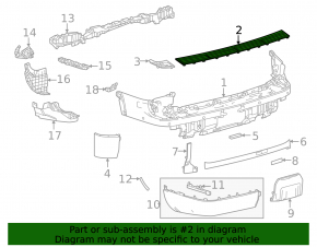 Lexus GX 24-26 rear bumper trim