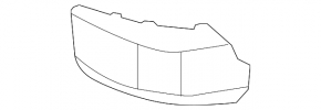 Left rear bumper cover for Toyota FJ Cruiser 2007-2014, gray