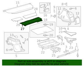Battery cover Lexus CT200h 11-17 black