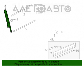 Rear left side door trim for VW Tiguan 18-24