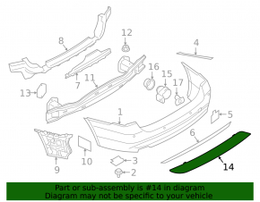 Rear right reflector BMW 3 F30 16-18