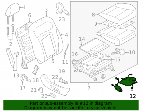 Subaru Outback 15-17 Passenger Seat Wiring