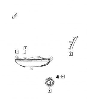 Chrysler 200 front left dimensions 15-17
