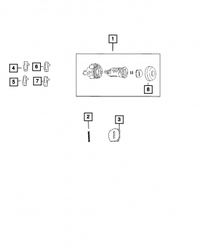 Front left lock cylinder Dodge Dart 13-16
