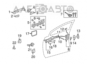 Front right door stop Lexus RX350 RX450h 10-15