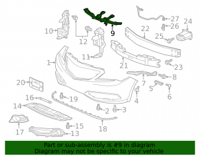 Front bumper mount central Acura ILX 13-15 prerest