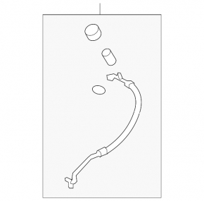 Subaru Forester 14-18 SJ 2.5, 2.0 air conditioner condenser-compressor hose
