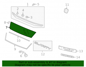 Trunk lid glass Honda Clarity 18-21 usa