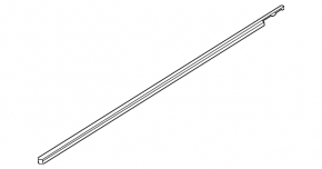 Molding door-glass center front right Nissan Rogue 21-26 structure