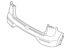 Bare rear bumper Kia Niro 17-19 HEV, PHEV for parking sensors