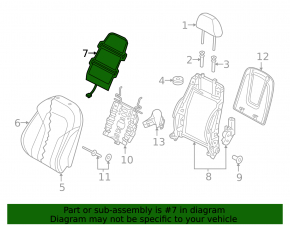 Heated passenger backrest Audi Q3 8U 15-18 Sport
