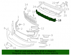 Front Bumper Absorber for Porsche Macan 22-26 Restyling
