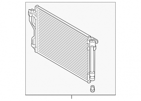 Air conditioner radiator condenser Hyundai Sonata 11-15 2.0 TYC