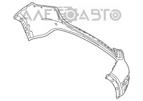 Bare rear bumper Mercedes GLA 15-20 without night pkg, for parking sensors