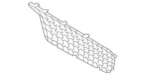 Lower right radiator grille for Mercedes GLC 300 20-22, mesh, AMG pack