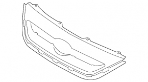 Radiator grill grill Ford Fiesta 11-13 prerest assembly, without badge