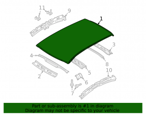 Metal roof for Mazda3 MPS 2009-2013