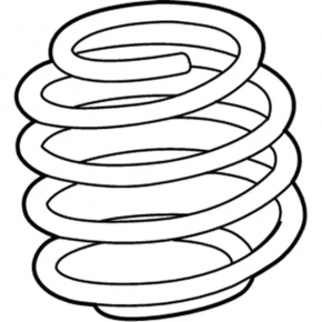 Front left spring for Ford Mustang mk6 15-17