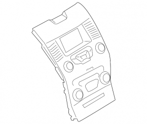 Ford Edge 15-18 auto radio and climate control panel, dual zone for a small monitor
