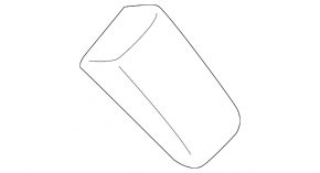 Left rear pillar seat belt cover cap, grey, Ford Edge 15-24