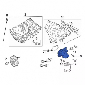 Ford Edge Oil Filter Housing 19-24 2.0T