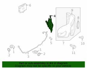 Left foot-operated trunk opening sensor for Land Rover Range Rover Velar 18-20 with bracket