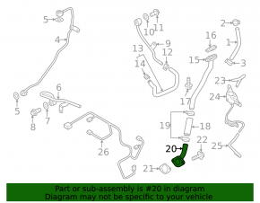 Mazda CX-9 16-23 Turbocharger Oil Drain Pipe Short Section
