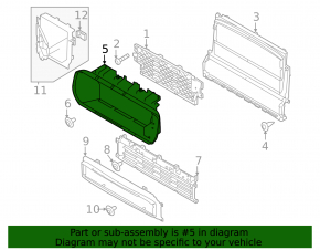 Upper radiator duct for Jaguar F-Pace 17-25 R-Dynamic, 3.0