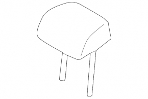 Rear center headrest 2nd row Mazda CX-9 16-23 velor black