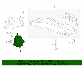 Engine mount left Chevrolet Camaro 16-23 6.2