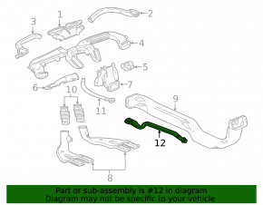 Chevrolet Malibu 16-25 Small Center Console Air Vent