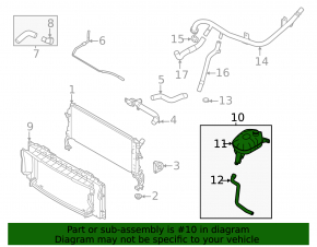 Coolant expansion tank for Kia Seltos 21-23 1.6